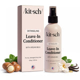 Kitsch Argan Milk Leave In Conditioner Spray – Gentle Kid Friendly Hair Detangler for Tangles, Vanilla Scent