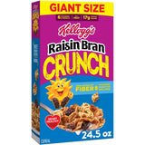 Kellogg's Raisin Bran Crunch Cereal – Thoughtful Pantry Gift Basket Staple for Housewarmings and Holidays, 24.5 oz
