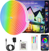 JIAMEI Neon Rope Lights – Child Friendly RGB Strip for Playroom and Bedroom, Low Voltage Silicone Shell