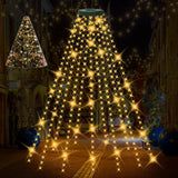 Lumastro Warm White 400 LED Christmas Tree Lights One Step Top Mount Ring for Clean and Clutter Free Holiday Setup