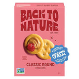 Back to Nature Classic Round Crackers – Kid-Friendly Lunchbox Snack with No Artificial Additives, 6.5 oz Box