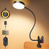 Glocusent Clip on Light – Clean Black or White Finish with Streamlined Gooseneck for Uncluttered Bedside and Desk Spaces