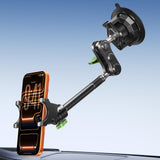 MAGIC JOHN Heavy-Duty Car Phone Mount for Road-Trippers, Suction Cup Windshield Phone Holder for Rental Cars and Long Drives