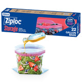 Ziploc Gallon Stay Open Design Bags – Easy-Fill Pouches for Packing Grab-and-Go Lunches