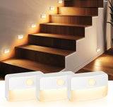 LumiGuard Minimal Step Light – Clean Line Motion Sensor Lamp for Uncluttered Hallways, Battery LED