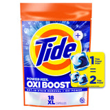 Tide Oxi Boost Power PODS Laundry Detergent Pacs for the Modern Household, 45 Count XL Pods for Set-In Stain Removal Across Every Room