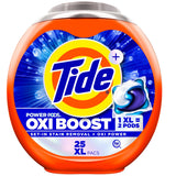 Tide Oxi Boost Power PODS Laundry Detergent Pacs for the Modern Household, 45 Count XL Pods for Set-In Stain Removal Across Every Room