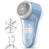 BEAUTURAL Fabric Shaver – Bedroom Closet Essential for Refreshed Sweaters, Rechargeable Pill Remover in Soft Gray