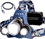 TDC Head Lamp Led Rechargeable - Waterproof Headlamp for Fishing Docks, Hunting Blinds, and Night Runs