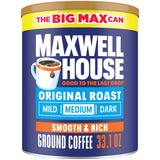 Maxwell House Original Roast Ground Coffee – Home Office Counter Coffee for Daily Focus Brewing