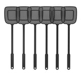MR.SIGA Multi Room Fly Swatter Set with Hanging Loop Storage, 6 Pack Black
