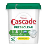 Cascade Free & Clear Dishwasher Pods for Septic-Safe Kitchens, Phosphate and Chlorine-Bleach-Free Dishwashing
