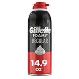 Gillette Foamy Classic Shave Foam for Men, Hydrating Sensitive-Skin Shave Cream for Home Bathroom Self-Care, 14.9 Oz