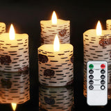 Homemory Drip Timer Votives Real Wax Battery Candles, 6-Count Set for Cozy Bedroom Aesthetic and Holiday Window Sill Styling