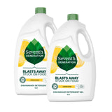 Seventh Generation Lemon Dishwasher Detergent Gel – Phosphate-Free Dish Care for Child-Safe Cleaning, Sensitive-Dishwasher Loads
