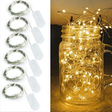 Luminara Kids Night Light Fairy Lights - Battery Operated 10 LED Cool Touch Silver Wire String Lights for Nursery, Kids Bedroom, and Playroom Reading Nook, 6-Pack