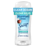 Secret Aluminum Free Clear Solid Deodorant – Capsule Bathroom Pick, 48hr Protection in One Stick, 2.4 oz