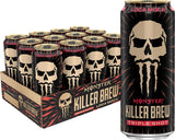 Monster Energy Killer Brew Loca Moca Coffee + Energy Drink, 15 Fl Oz Case of 12 – Focus Fuel for Home Office and Remote Work