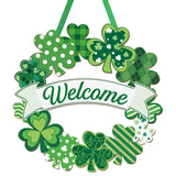 Clover Lane – St. Patrick's Day Shamrock Welcome Door Hanger, Thoughtful Irish-Themed Birthday Gift for Mom and Women, Farmhouse Front Door Decor