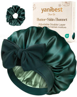 YANIBEST Adjustable Satin Bonnet – Thoughtful Birthday Gift for Women with Curly Hair, Silk-Like Double Layer Sleep Cap