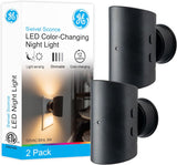 GE Vintage LED Night Light – Flameless Cool-to-Touch Plug-in for Hallway and Bathroom, Auto Dusk-to-Dawn Sensor, Pet and Child Safe