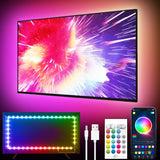 GIPOYENT TV LED Backlight Strip - Cool-Touch, Low-Heat USB Lighting Safe Around Kids and Pets, 5V RGB Strip