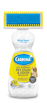 Carbona 2-in-1 Oxy-Powered Pet Stain & Odor Remover for Bedroom Carpet, Safe Spot Treatment for Family Sleep Areas