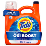 Tide Ultra Oxi Boost Liquid Laundry Detergent for Shared Household Laundry Areas, 148 fl oz Time-Saving Wash