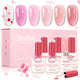 0-1-Pink Rubber Base Gel & Gel Top Coat Heart Shape