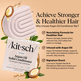 Kitsch Argan Oil Conditioner Bar – TSA-Friendly Solid Bar for Carry-On Luggage, Flights and Weekend Hotel Stays