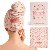 Kitsch Microfiber Hair Drying Wrap – Cute Mother's Day Gift for Her, Soft Anti-Frizz Towel for Curly Hair