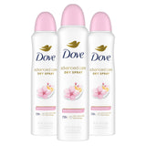 Dove Advanced Care Antiperspirant Dry Spray – Calming Spa-Like Wellbeing Essential for Sensitive Underarms, Sakura Blossom & Yuzu 72H, 3 Pack