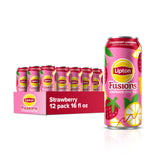 Lipton Fusions Lemonade Iced Tea 12-Pack – Family-Friendly Lunchbox Drink for School and Home