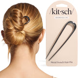 Kitsch Metal French Hair Pin for Women - Sleek Everyday Hair Accessory for Simple Buns and Twists