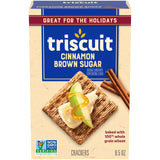Triscuit Cinnamon Brown Sugar Whole Grain Wheat Crackers, Non-GMO Whole Grain Alternative to Holiday Cookies