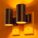 Briignite Minimalist Night Light Plug in – Clean Cylinder LED Lamp in Neutral Black White and Cream for Modern Home