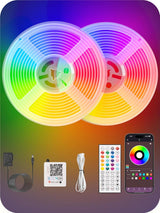 Neon Rope Lights 50ft RGB LED Strip – Trendy Birthday Gift for Her, Bedroom & Gaming Room Decor, App & Music Sync