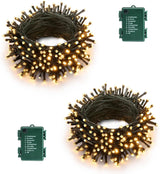 LumDecor Battery String Lights – Thoughtful Housewarming Gift for Her, 66ft 200 LED Warm White Remote Timer Ready to Gift