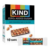 KIND ZERO Sugar Bars – Travel Carry-On Snack for Flight and Road Trips, Gluten Free 5ct