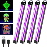 Slim Rechargeable UV Light Bar 1ft, Clean Cordless Design for Clutter Free Bedroom Lighting
