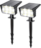 Aogek Solar Spot Lights 4 Pack — Single Push Button, Clean Line Design and Uncluttered Wire-Free Installation