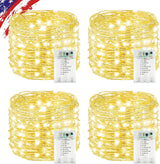 Brightown Copper Wire Twinkle Lights Battery Operated – Aesthetic Fireplace Mantel & Christmas Tree Holiday Home Accent
