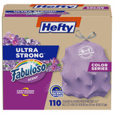 Hefty Ultra Strong 13 Gallon Kitchen Garbage Bags, Fabuloso Scented Bulk Pack – Reliable Odor Control for Family Homes, 110 Count