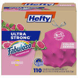 Hefty Ultra Strong Tall Kitchen Bags – Diaper and Snack Waste Containment for Parents, 13 Gallon Scented Pink Bulk Pack