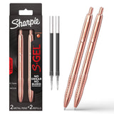Sharpie S-Gel Copper Metal Pen – Executive Desk Accessory for C-Suite Signing, Medium Point Black Ink