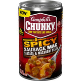Campbell's Chunky Spicy Sausage Mac Soup, 18.8 oz Can – Quick Desk Lunch for Busy Professionals and Remote Workers