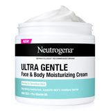 Neutrogena Ultra Gentle Face & Body Moisturizing Cream – Fragrance-Free Family Lotion Safe for Sensitive Kids and Adults