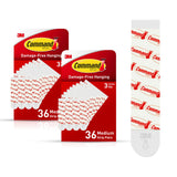 Command Medium Replacement Strips Housewarming Gift for Renters, Damage-Free Wall Decor Re-Hanging