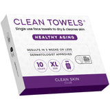 Clean Skin Club Healthy Aging Clean Towels® XL – Thoughtful Birthday Gift for Her, TSA-Ready Travel Skincare Stocking Stuffer