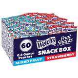 Welch's Fruit Snacks Mixed Fruit & Strawberry Box – Low Sugar Snack Packs with Vitamins C, A and E for Mindful Snacking